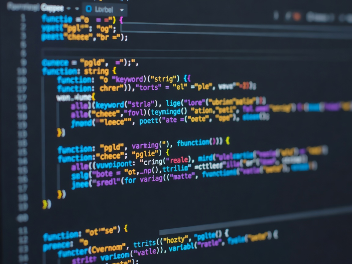 Macro view of a software interface code editor